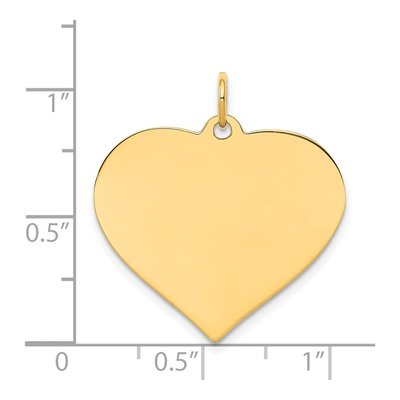14K Yellow Gold Heart Disc Charm – view 2