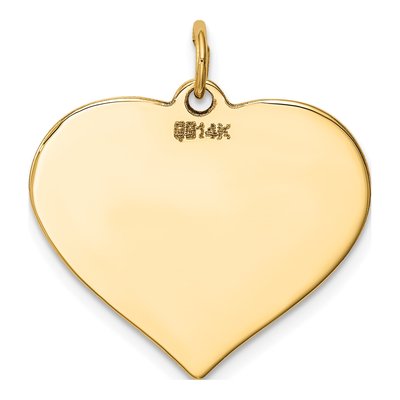 14K Yellow Gold Heart Disc Charm – view 3