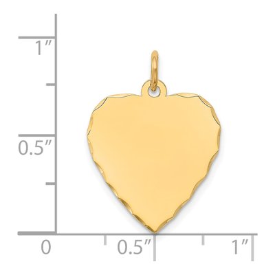 14K Yellow Gold Heart Disc Charm – view 2