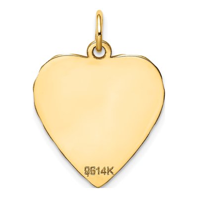 14K Yellow Gold Heart Disc Charm – view 3