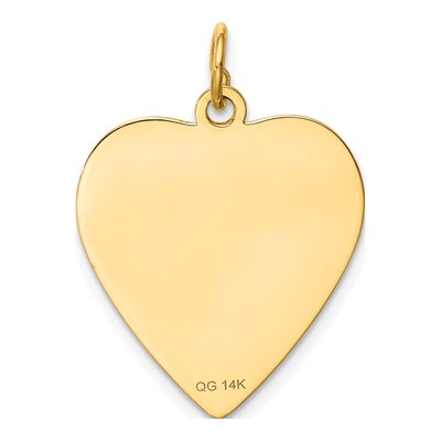 14K Yellow Gold Heart Disc Charm – view 3