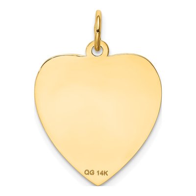 14K Yellow Gold Heart Disc Charm – view 3