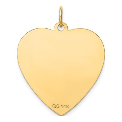 14K Yellow Gold Heart Disc Charm – view 4