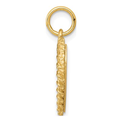 14K Yellow Gold Heart Disc Charm – view 2