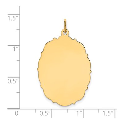 14K Yellow Gold Oval Disc Charm – view 2