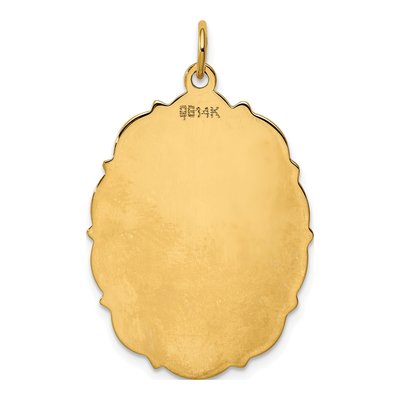 14K Yellow Gold Oval Disc Charm – view 3