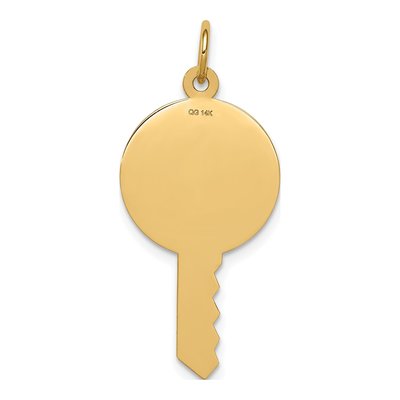 14K Yellow Gold Key Disc Charm – view 3
