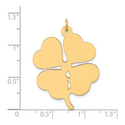 14K Yellow Gold Clover Disc Charm – view 2
