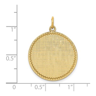 14K Yellow Gold Disc Pendant – view 3