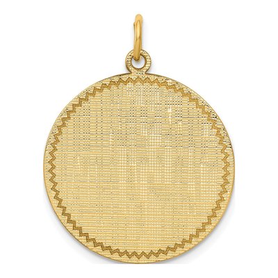 14K Yellow Gold Disc Pendant