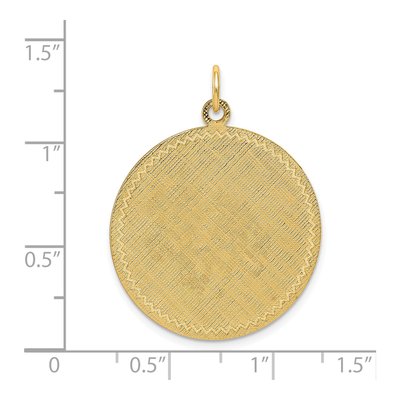 14K Yellow Gold Round Disc Pendant – view 2