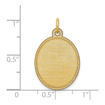 14K Yellow Gold Oval Disc Charm – view 2