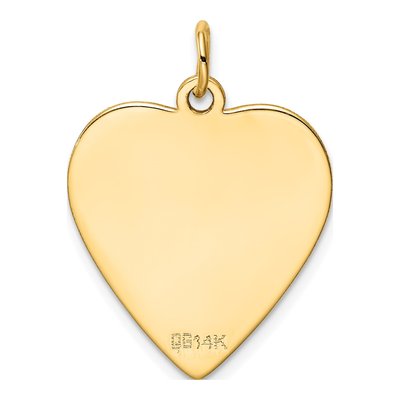 14K Yellow Gold Heart Disc Charm – view 3