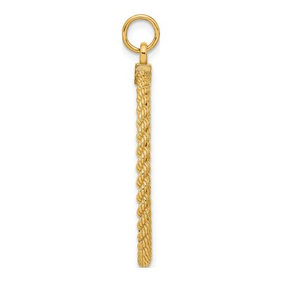 14K Yellow Gold Round Disc Pendant – view 2