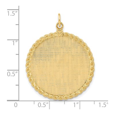 14K Yellow Gold Round Disc Pendant – view 4