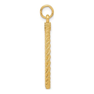 14K Yellow Gold Round Disc Pendant – view 2