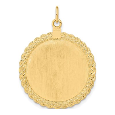 14K Yellow Gold Round Disc Pendant – view 3