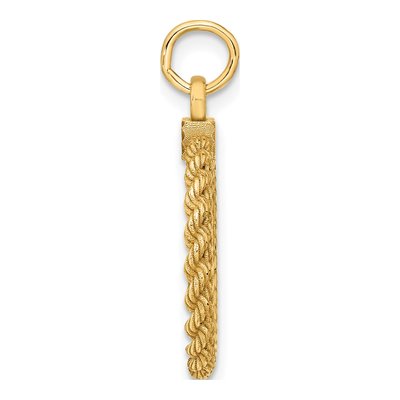 14K Yellow Gold Round Disc Charm – view 2