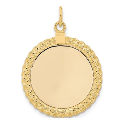 14K Yellow Gold Disc Charm – view 3