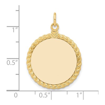 14K Yellow Gold Disc Charm – view 4