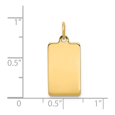 14K Yellow Gold Rectangular Disc Charm – view 3