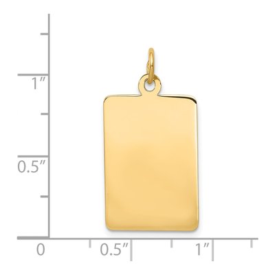 14K Yellow Gold Rectangular Disc Charm – view 3