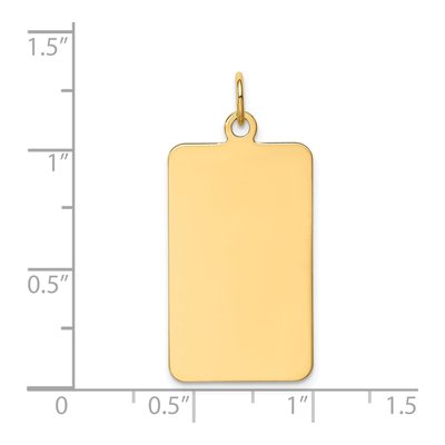 14K Yellow Gold Rectangular Disc Charm – view 3