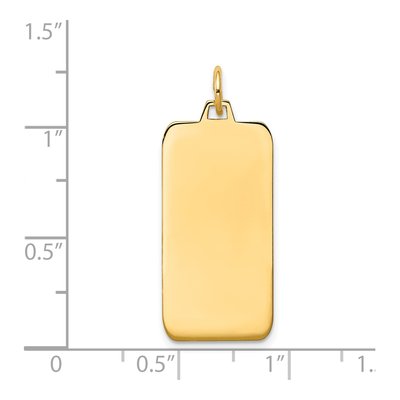 14K Yellow Gold Rectangular Disc Charm – view 2