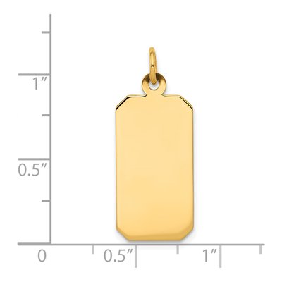 14K Yellow Gold Rectangular Disc Charm – view 3