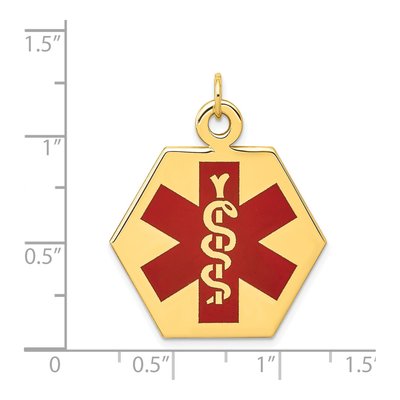 14K Yellow Gold Medical ID Pendant – view 3