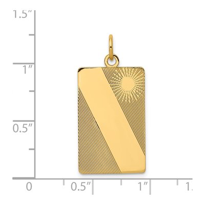 14K Yellow Gold Sunburst Disc Charm – view 3