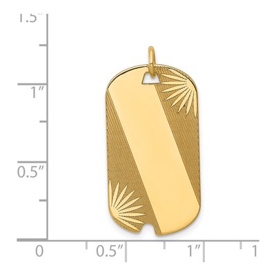 14K Yellow Gold Dog Tag Charm – view 2