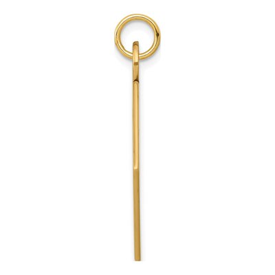 14K Yellow Gold Hexagon Red Enamel Alert Pendant – view 2