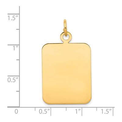 14K Yellow Gold Rectangular Disc Charm – view 3
