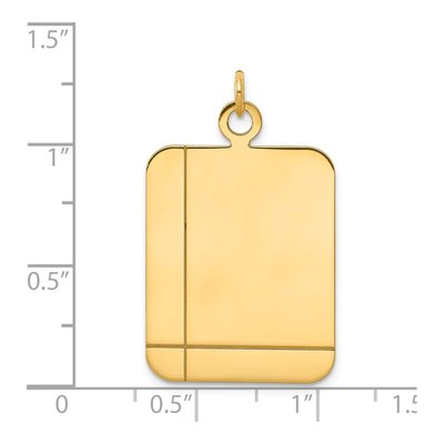 14K Yellow Gold Rectangular Disc Charm – view 3