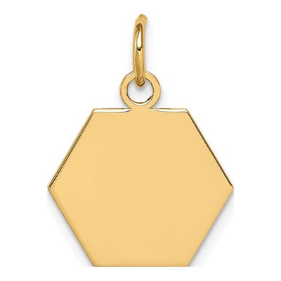 14K Yellow Gold Medical Alert Hexagon Pendant – view 4