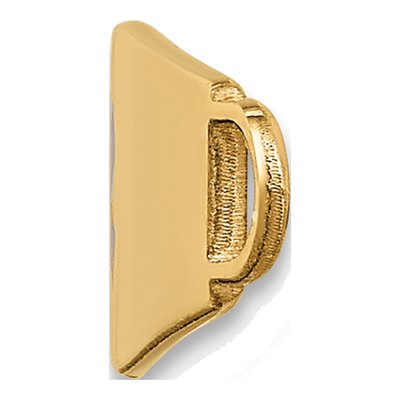 14K Yellow Gold Red Enamel Medical ID Plate Bracelet – view 2