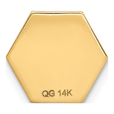 14K Yellow Gold Hexagon Medical Emblem Attachment Pendant – view 4