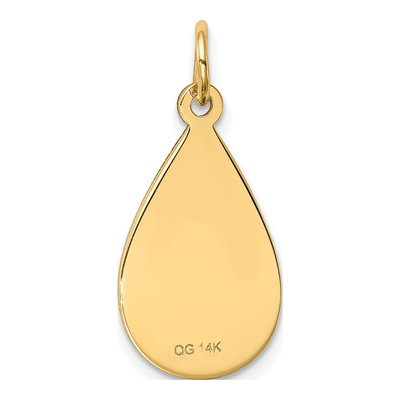 14K Yellow Gold Medical ID Teardrop Pendant – view 4