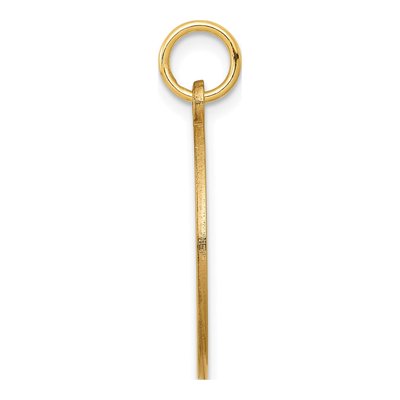14K Yellow Gold Red Enamel Medical Alert Pendant – view 3