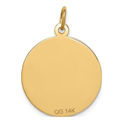14K Yellow Gold Round Medical Alert Pendant – view 5