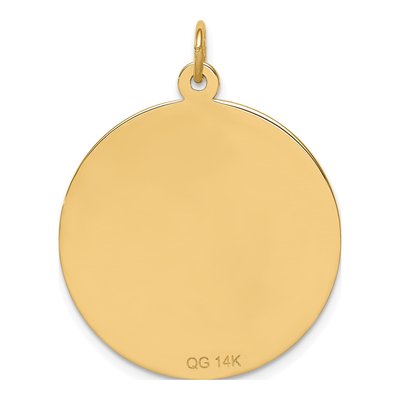 14K Yellow Gold Round Medical Alert Pendant – view 5