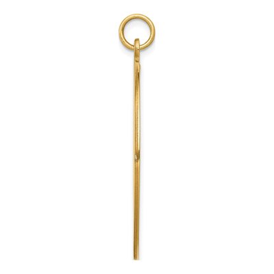 14K Yellow Gold Red Enamel Medical Alert Pendant – view 3
