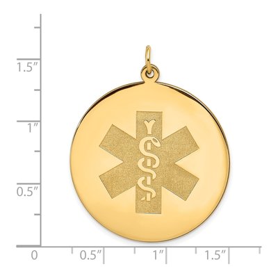 14K Yellow Gold Medical Alert Pendant – view 3