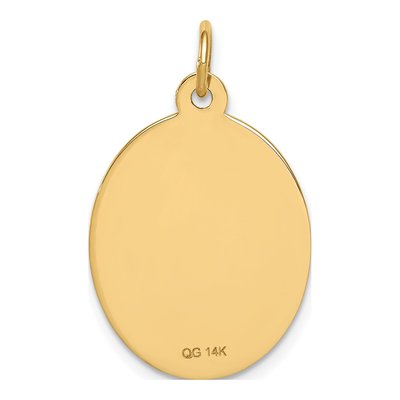 14K Yellow Gold Medical Alert Oval Pendant – view 3