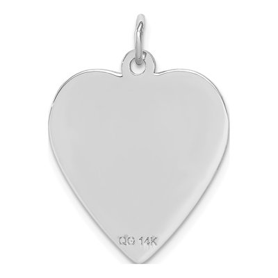 14K White Gold Red Enamel Medical ID Heart Pendant – view 4