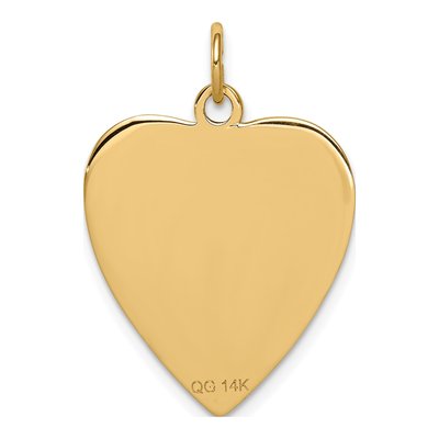 14K Yellow Gold Heart Medical Alert Pendant – view 5