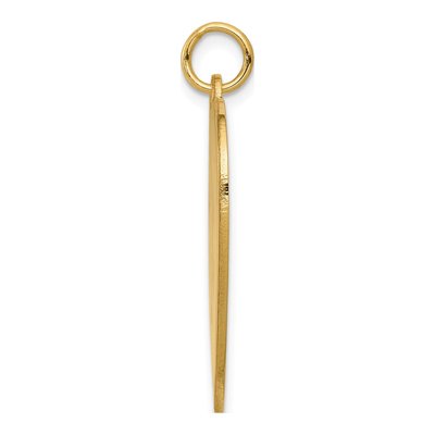 14K Yellow Gold Red Enamel Heart Medical ID Pendant – view 2