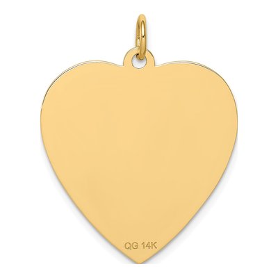 14K Yellow Gold Red Enamel Heart Medical ID Pendant – view 4