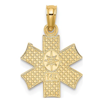 14K Yellow Gold Medical Symbol Pendant – view 5